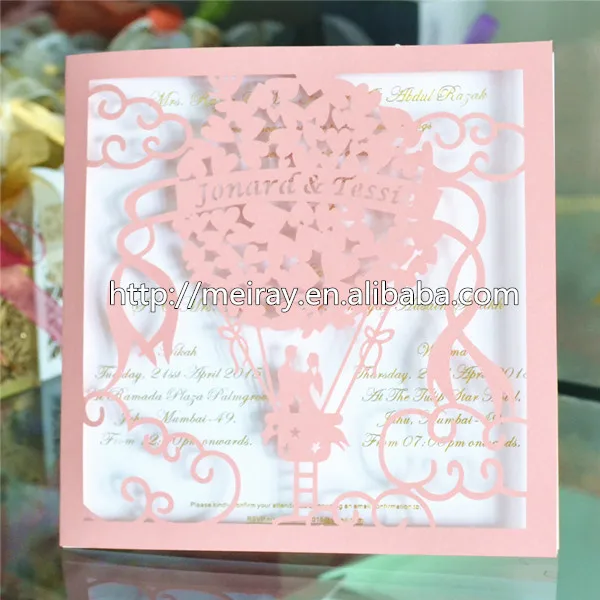 75pcs/lot wedding card design! paper pink laser cut wedding invitations with custom made names
75pcs/lot wedding card design! paper pink laser cut wedding invitations with custom made names
