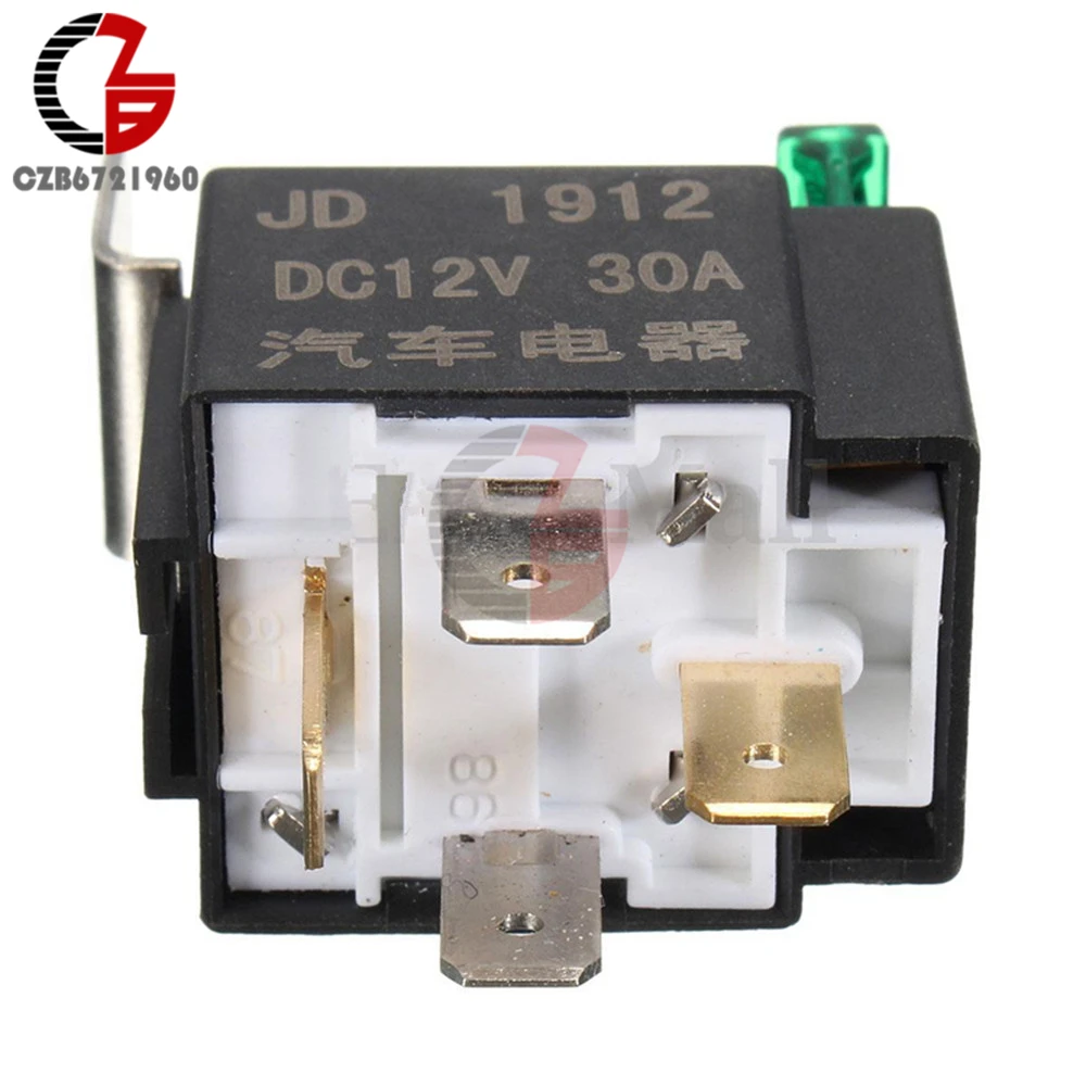 12V fundido Relé de automoción de encendido//apagado 30A 4-Pin con Soporte Socket