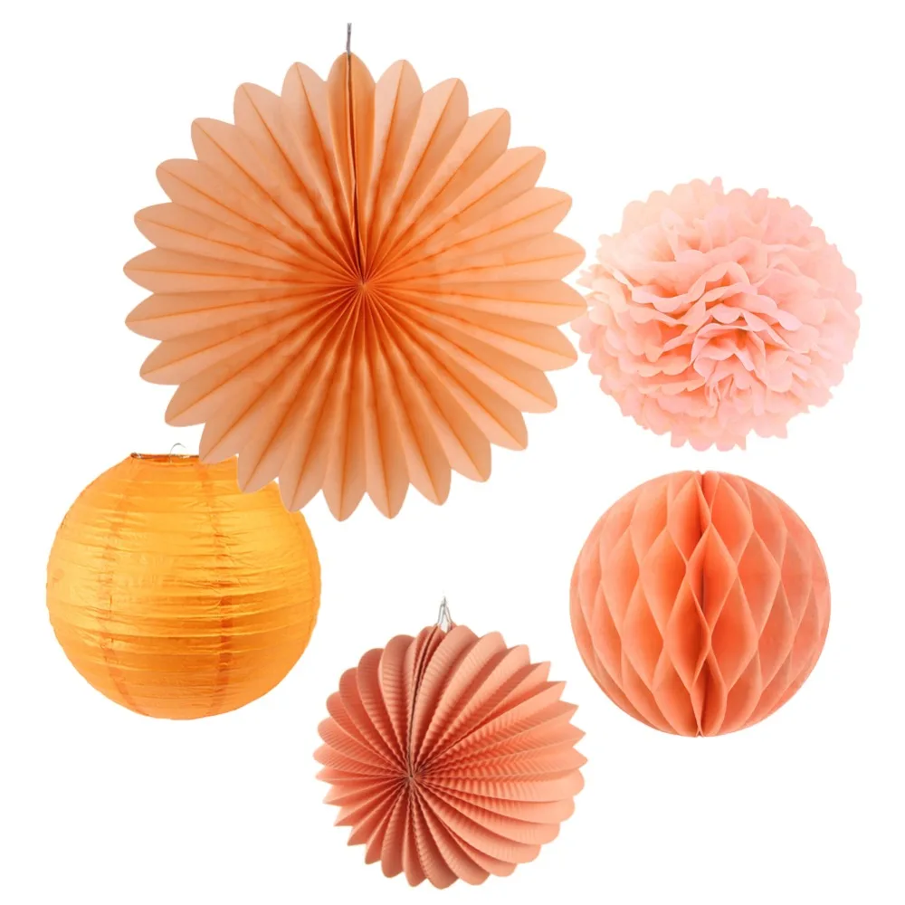 5pcs Peach Paper Decoration Set Paper Fan/Tissue Pom Flower/Paper Lantern/Honeycomb Ball/Watermelon Lantern Wedding Birthday
5pcs Peach Paper Decoration Set Paper Fan/Tissue Pom Flower/Paper Lantern/Honeycomb Ball/Watermelon Lantern Wedding Birthday