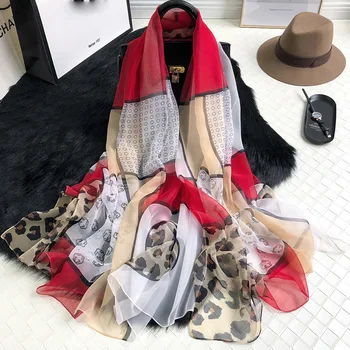 2020 Leopard Print Silk Scarf For Women Shawls And Wraps Large Size Thin Soft Pashmina Beach Stoles Foulard Lady Echarpe Hijabs 
2020 Leopard Print Silk Scarf For Women Shawls And Wraps Large Size Thin Soft Pashmina Beach Stoles Foulard Lady Echarpe Hijabs