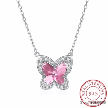 SMTCAT Fine Jewelry Made with Crystal Butterfly Real S925 Sterling Silver Blue Pink Necklace for Women Gift Hot Sell
SMTCAT Fine Jewelry Made with Crystal Butterfly Real S925 Sterling Silver Blue Pink Necklace for Women Gift Hot Sell