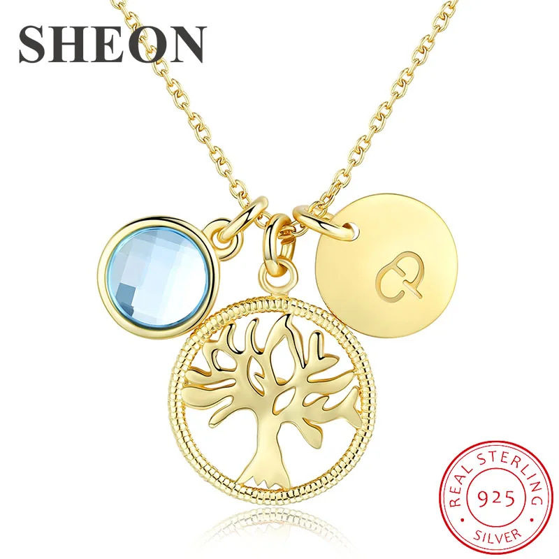 SHEON Authentic 925 Sterling Silver Tree of Life Pendant Necklaces Women Gold Tree Necklace Sterling Silver Jewelry New Arrival
SHEON Authentic 925 Sterling Silver Tree of Life Pendant Necklaces Women Gold Tree Necklace Sterling Silver Jewelry New Arrival