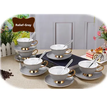 1 set Ontinental European Tea Set Ceramic Coffee Cup Suit British Style High-Grade Bone China Coffee Cup And Saucer 6ZOP01
1 set Ontinental European Tea Set Ceramic Coffee Cup Suit British Style High-Grade Bone China Coffee Cup And Saucer 6ZOP01