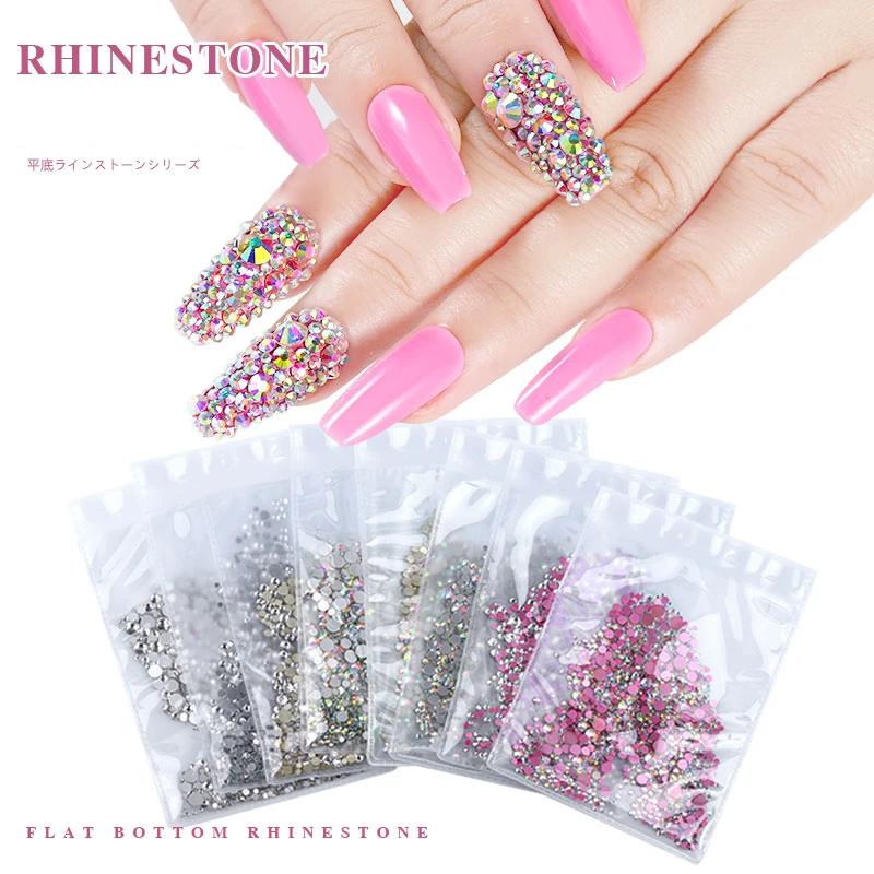New 1440pcs Mixed Size Hotfix Flat-back Rhinestones 3D Nail Art Decorations Crystal Diamond Glass Manicure Design Accessories
New 1440pcs Mixed Size Hotfix Flat-back Rhinestones 3D Nail Art Decorations Crystal Diamond Glass Manicure Design Accessories