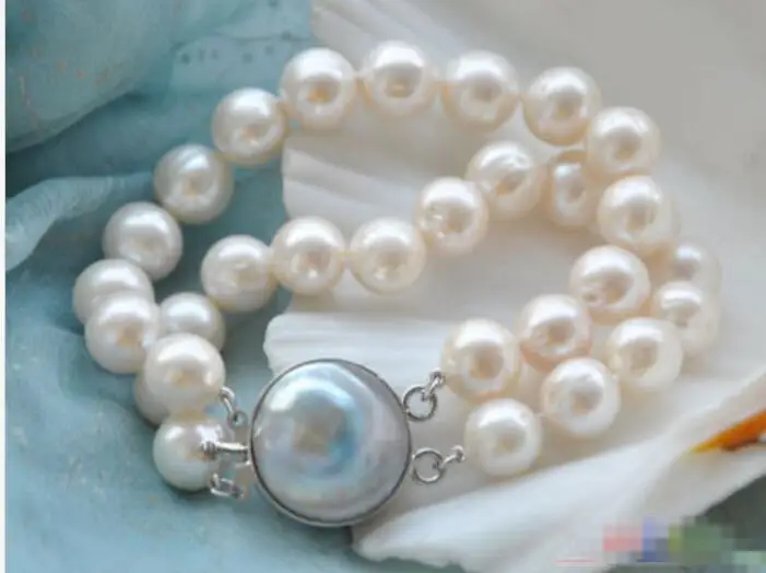 Free shipping hot sale Women Bridal Wedding Jewelry >>2row 8" 12mm white round white PEARL bracelet mabe
Free shipping hot sale Women Bridal Wedding Jewelry >>2row 8" 12mm white round white PEARL bracelet mabe