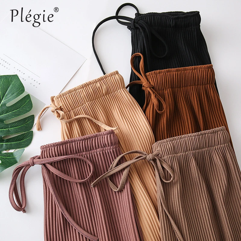 Plegie 2019 New Wide Leg Pants Korean Fashion Drape Ankle Length Chiffon Pants Loose Pants Female Summer High Waist Pants
Plegie 2019 New Wide Leg Pants Korean Fashion Drape Ankle Length Chiffon Pants Loose Pants Female Summer High Waist Pants