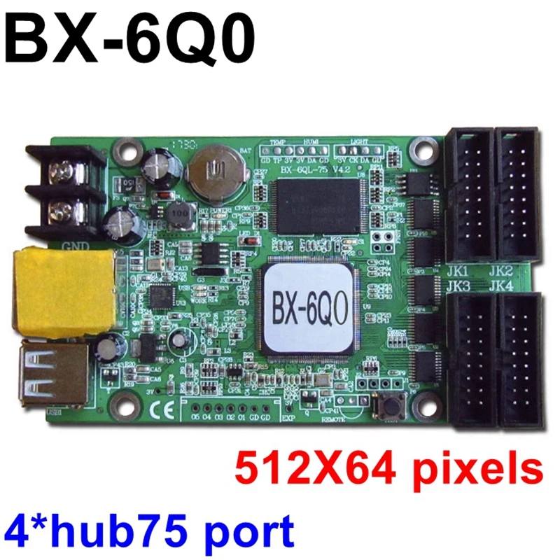 BX-6Q0 network USB full color led control card 512*64 pixels asynchronous u disk led controller 4*hub75 port for p3,p4,p10,p6
BX-6Q0 network USB full color led control card 512*64 pixels asynchronous u disk led controller 4*hub75 port for p3,p4,p10,p6