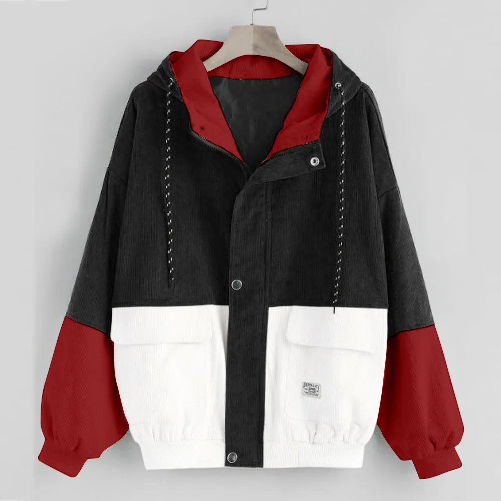 women winter jackets Women Long Sleeve Corduroy Patchwork Oversize Jacket Windbreaker Coat Overcoat women blend coat
women winter jackets Women Long Sleeve Corduroy Patchwork Oversize Jacket Windbreaker Coat Overcoat women blend coat