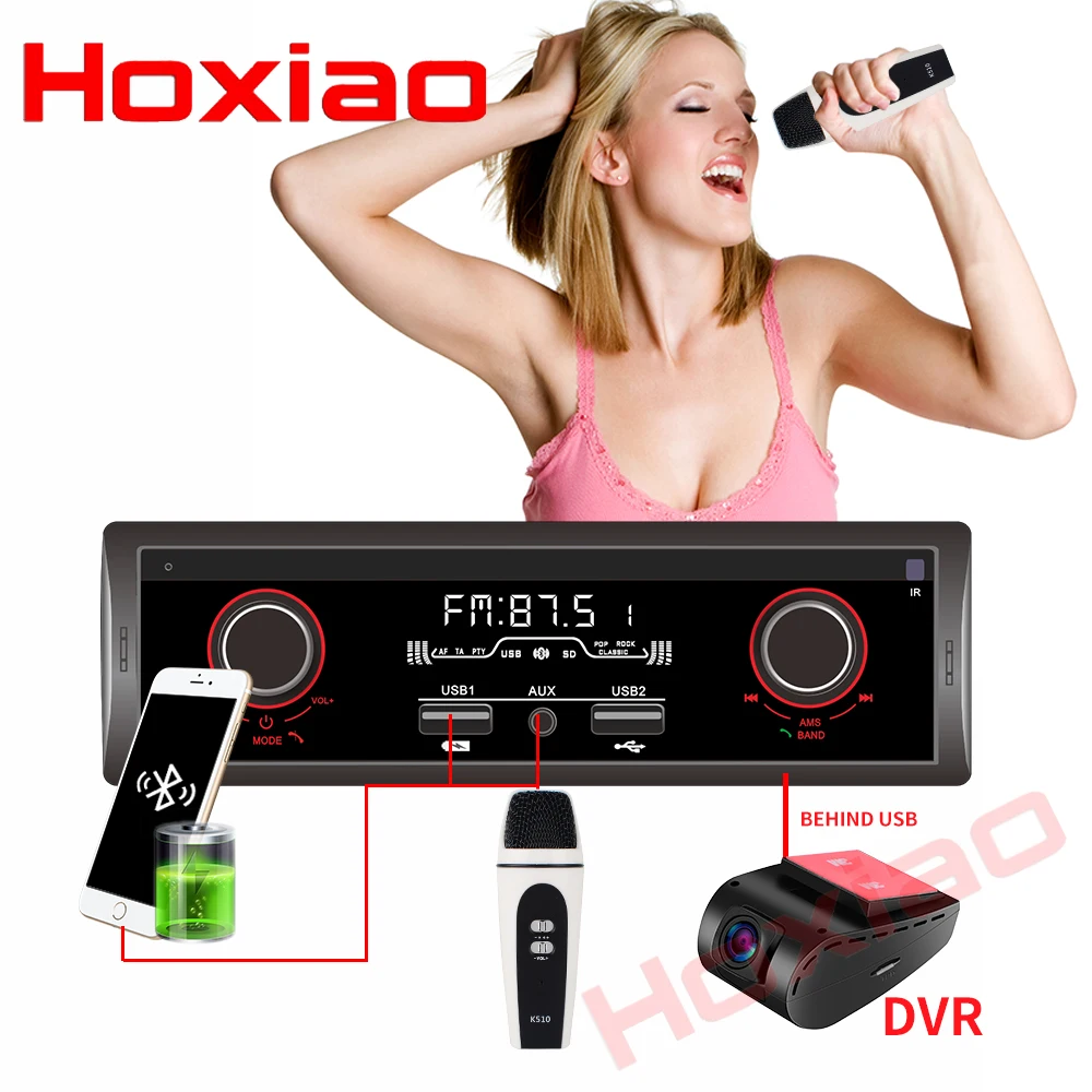 HOXIAO 1 din car FM AM Radio 12V Bluetooth Car Stereo MP3 Audio Player 5V Charger USB Can K song AUX auto Radio
HOXIAO 1 din car FM AM Radio 12V Bluetooth Car Stereo MP3 Audio Player 5V Charger USB Can K song AUX auto Radio