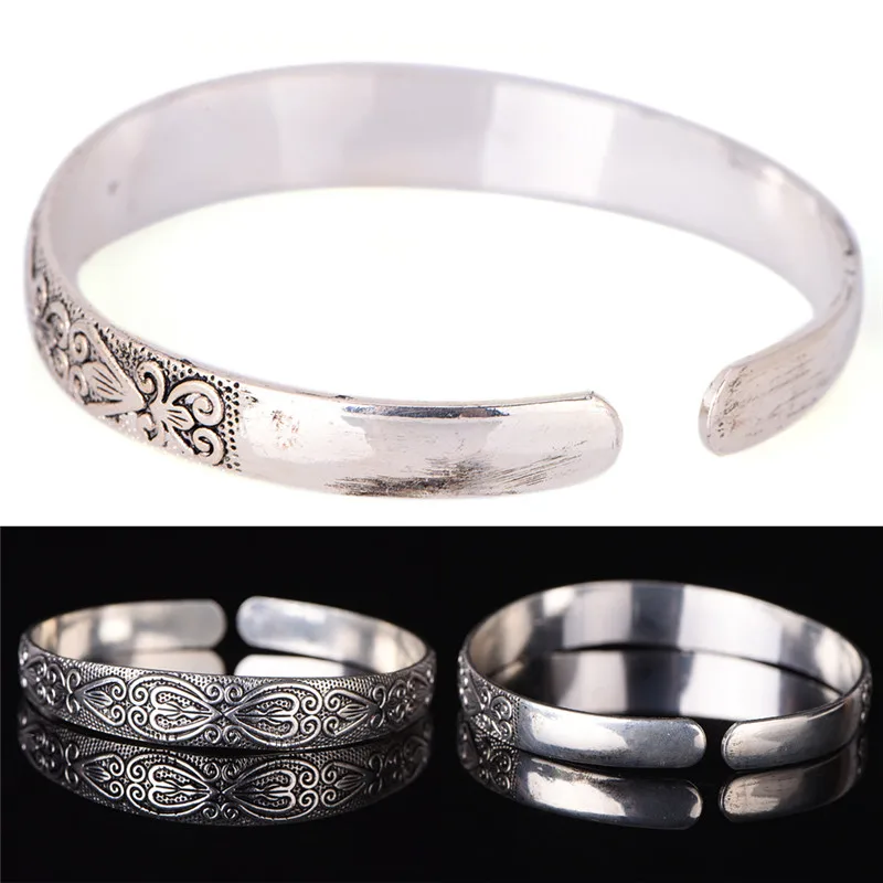 Retro Boho Wristband Carve Heart Thai Silver Brand Bracelet Silver Black Bracelet Men Women Jewelry Fashion Bangles
Retro Boho Wristband Carve Heart Thai Silver Brand Bracelet Silver Black Bracelet Men Women Jewelry Fashion Bangles