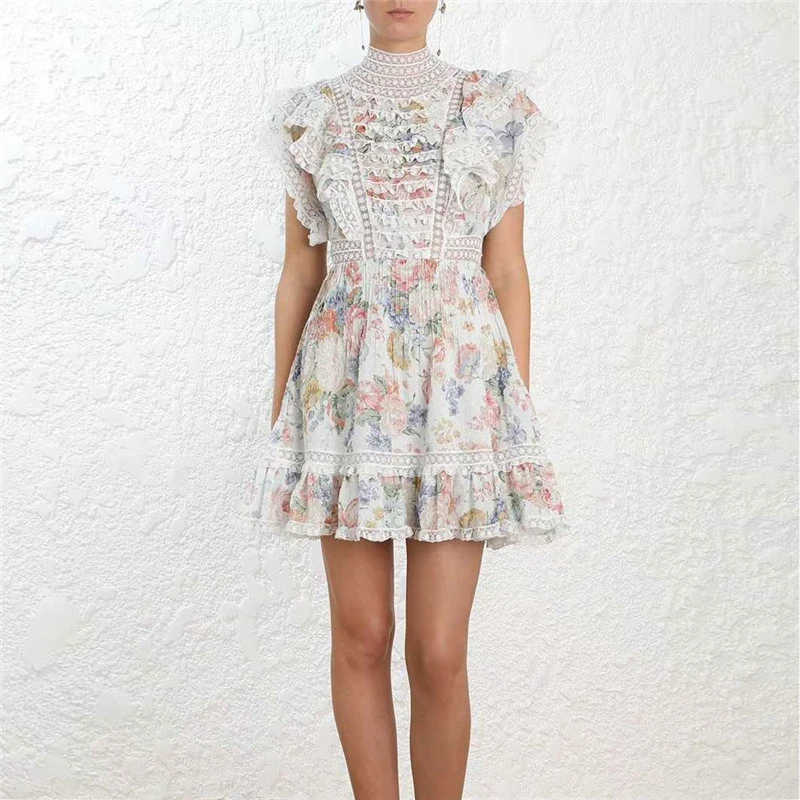 Limiguyue summer sleeveless print ruffles lace pleated dress women patchwork beach mini dress designer runway dress cute T661
Limiguyue summer sleeveless print ruffles lace pleated dress women patchwork beach mini dress designer runway dress cute T661