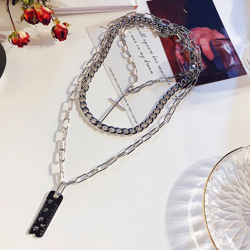 3 Pcs/set Cross Broken Ruler Pendant Couple Necklace Clavicle Choker Chain Necklaces Jewelry Accessories Gifts FSPXL254
3 Pcs/set Cross Broken Ruler Pendant Couple Necklace Clavicle Choker Chain Necklaces Jewelry Accessories Gifts FSPXL254