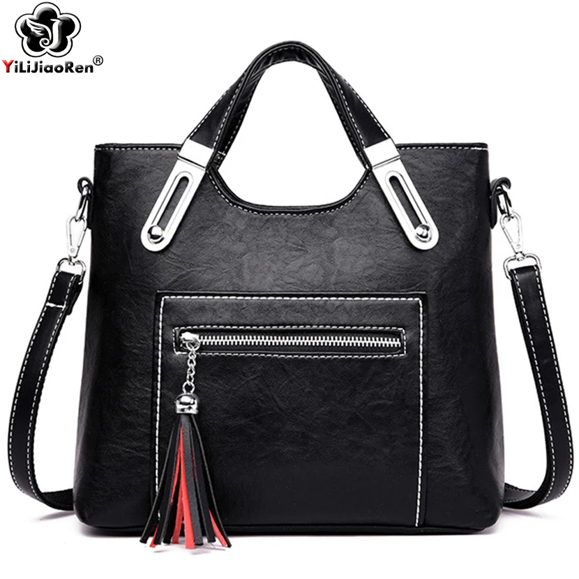 Fashion Tassel Ladies Hand Bags Women Leather Handbags Large Capacity Tote Luxury Handbags Women Bags Designer Shoulder bag 2019
Fashion Tassel Ladies Hand Bags Women Leather Handbags Large Capacity Tote Luxury Handbags Women Bags Designer Shoulder bag 2019