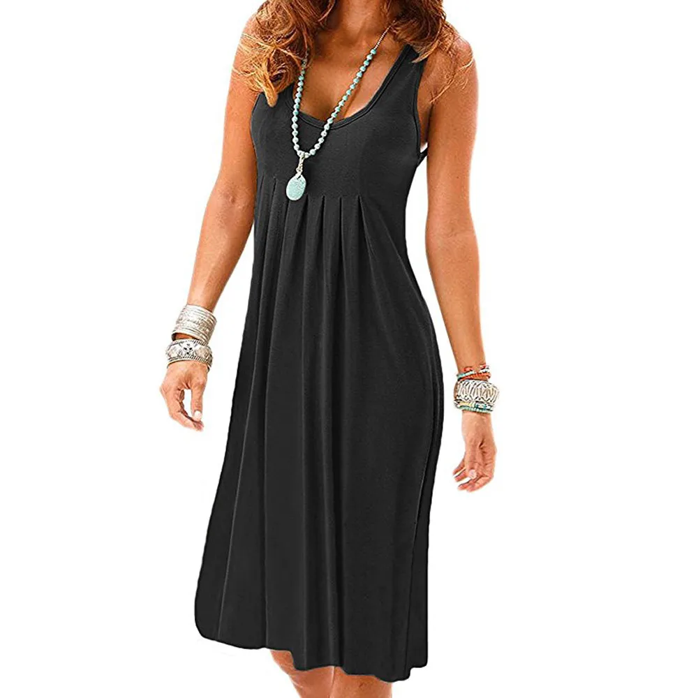 2019 New Social Women Summer Sexy Solid Sleeveless Plain Pleated Casual Mini Dress Dresses Summer Fashion Sweet New
2019 New Social Women Summer Sexy Solid Sleeveless Plain Pleated Casual Mini Dress Dresses Summer Fashion Sweet New