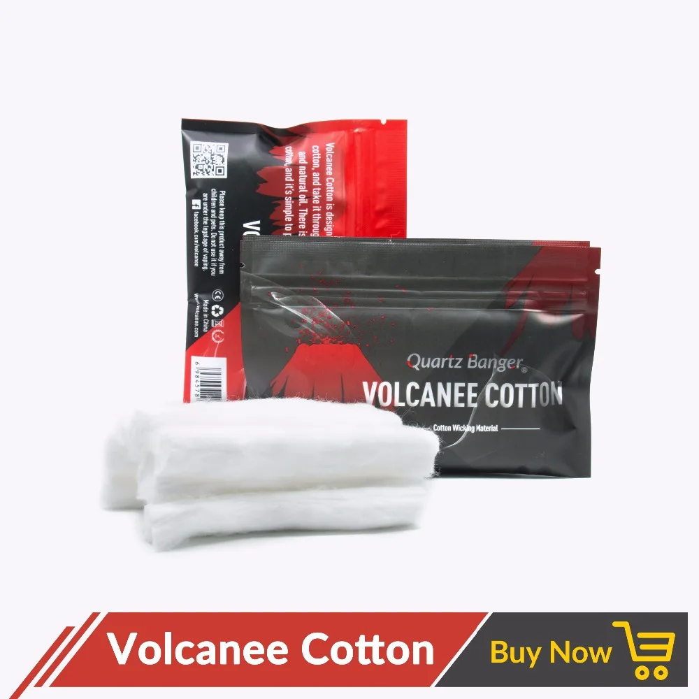 Original Quartz Banger 5bags/10bags Volcanee Orgnic Cotton Vape RDA for E Cigarette RBA DIY Coil Atomizer | Электроника