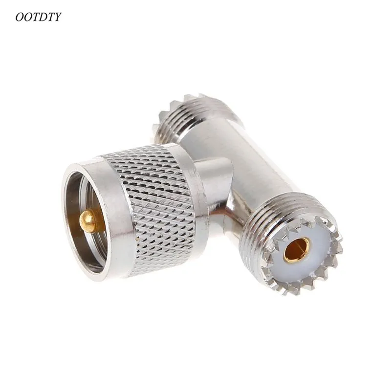 OOTDTY T Shape UHF Male PL259 To 2 UHF Female SO239 Triple RF Connector 3-way Coaxial Adapter
OOTDTY T Shape UHF Male PL259 To 2 UHF Female SO239 Triple RF Connector 3-way Coaxial Adapter