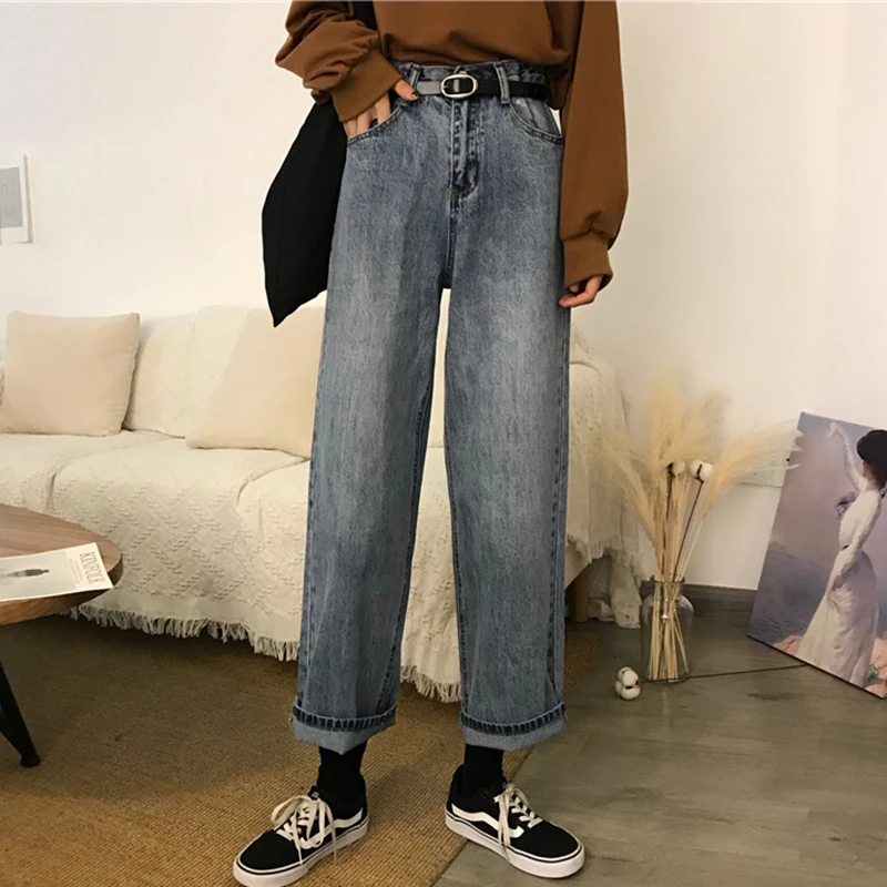womens jeans femme 2019 nouveau Autumn Winter jean Slim High waist Loose Retro blue Straight pants women ladies jeans Korean
womens jeans femme 2019 nouveau Autumn Winter jean Slim High waist Loose Retro blue Straight pants women ladies jeans Korean