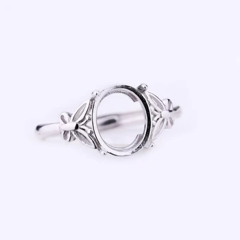 925 Sterling Silver Engagement Wedding Ring for Women 8x10mm Oval Cabochon Semi Mount Ring Setting DIY Stone
925 Sterling Silver Engagement Wedding Ring for Women 8x10mm Oval Cabochon Semi Mount Ring Setting DIY Stone