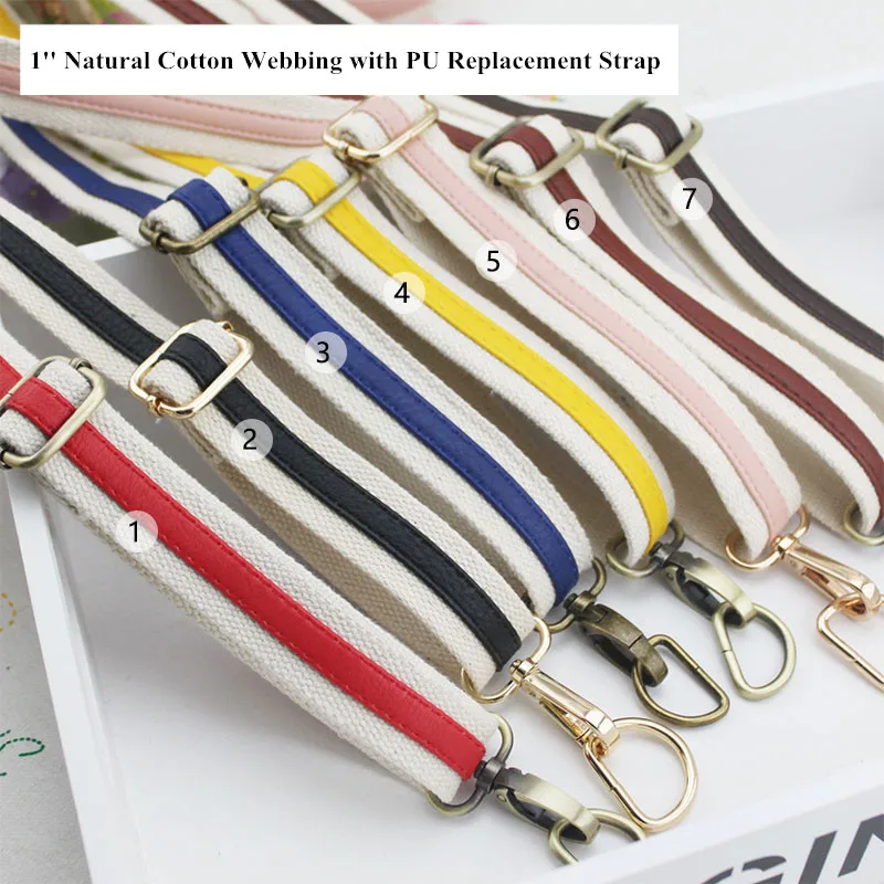 7color 2.5cm/1'' Replacement Strap Cotton heavy weight webbing with PU Adjustable Crossbody Bag belt Shoulder free shipping
7color 2.5cm/1'' Replacement Strap Cotton heavy weight webbing with PU Adjustable Crossbody Bag belt Shoulder free shipping