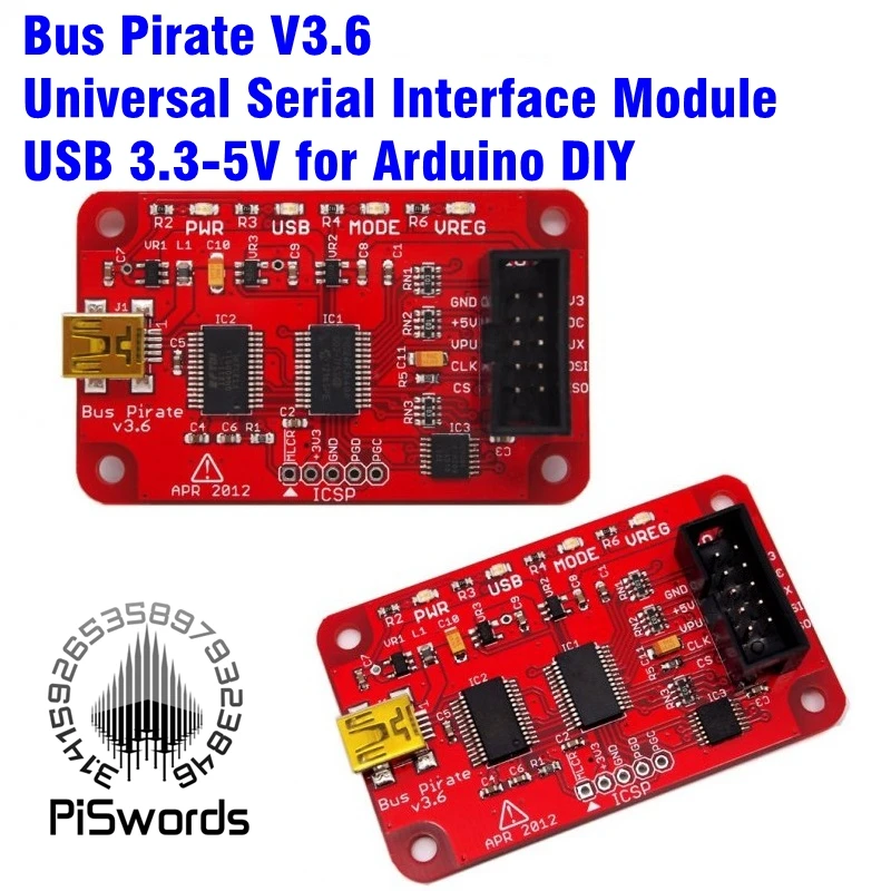 Latest Bus Pirate V3.6 Universal Serial Interface Module USB 3.3-5V for Arduino DIY
Latest Bus Pirate V3.6 Universal Serial Interface Module USB 3.3-5V for Arduino DIY