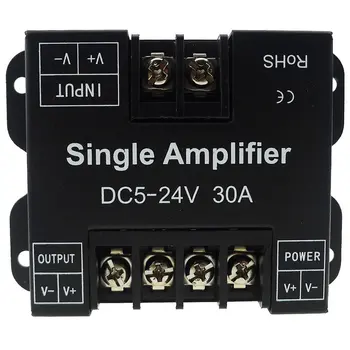 30A Single Color LED Amplifier Data Signal Repeater 1CH 1 Channel Dimmer Power Amplifier for White LED Strip Lights DC5-24V
30A Single Color LED Amplifier Data Signal Repeater 1CH 1 Channel Dimmer Power Amplifier for White LED Strip Lights DC5-24V