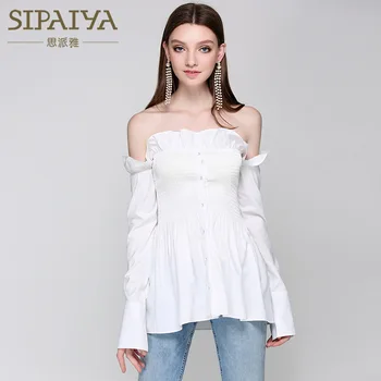 2017 Brand New Womens Sexy Slash Neck OL Blouse Shirt Flouncing Off Shoulder Blouse Female Elastic Waist Womens Summer Tops
2017 Brand New Womens Sexy Slash Neck OL Blouse Shirt Flouncing Off Shoulder Blouse Female Elastic Waist Womens Summer Tops