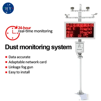 Dust noise monitoring system PM2.5 PM10 dust noise temperature and humidity wind direction environmental air quality detector.
Dust noise monitoring system PM2.5 PM10 dust noise temperature and humidity wind direction environmental air quality detector.