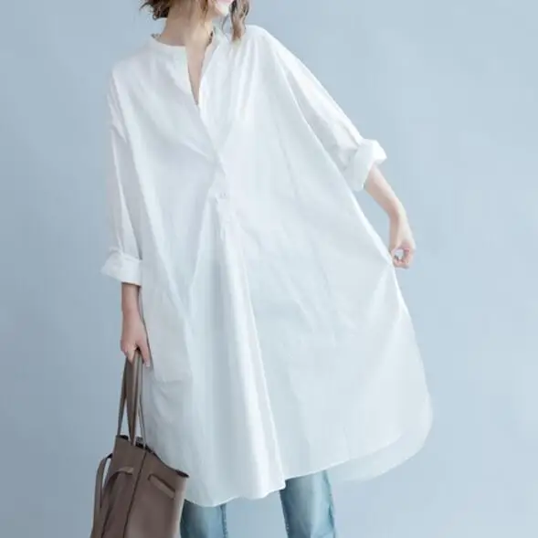 2019 blusas White Shirt Dress off shoulder top ladies long shirt chemise femme long sleeve white blouse DV555
2019 blusas White Shirt Dress off shoulder top ladies long shirt chemise femme long sleeve white blouse DV555