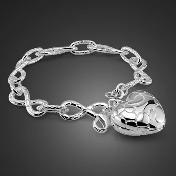 Personality 8 word chain sterling silver bracelet Solid 925 silver heart-shaped pendant jewelry Fashion woman 18cm/22cm chain
Personality 8 word chain sterling silver bracelet Solid 925 silver heart-shaped pendant jewelry Fashion woman 18cm/22cm chain
