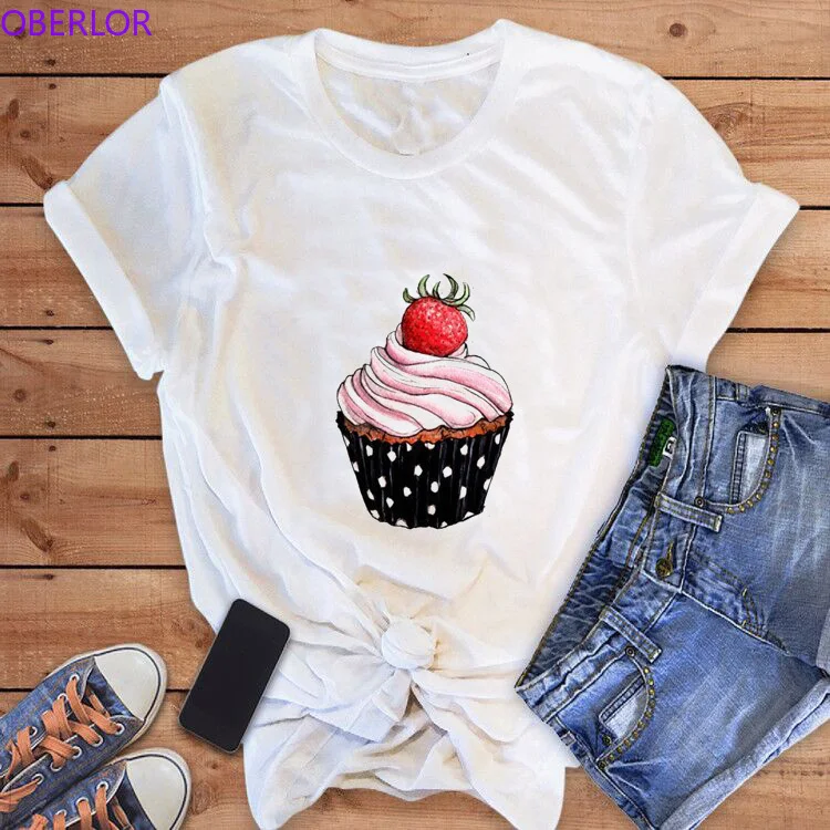 Harajuku Strawberry Cake Printed Tshirt Women 2019 Hot Summer Short Sleeve Cotton Tee Shirt Femme Cute Funny T Shirt Women
Harajuku Strawberry Cake Printed Tshirt Women 2019 Hot Summer Short Sleeve Cotton Tee Shirt Femme Cute Funny T Shirt Women