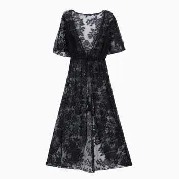 Sexy Womens Summer Flower Lace Crochet Beach Cover Ups Clothes Blouse Sunsuit V-neck Mesh Sheer Bandage Blouse Shirt Clothing
Sexy Womens Summer Flower Lace Crochet Beach Cover Ups Clothes Blouse Sunsuit V-neck Mesh Sheer Bandage Blouse Shirt Clothing