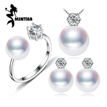 MINTHA Pearl Jewelry Brand wedding engagement jewelry sets Natural Pearl pendant Necklace women stud Earrings crown ring
MINTHA Pearl Jewelry Brand wedding engagement jewelry sets Natural Pearl pendant Necklace women stud Earrings crown ring