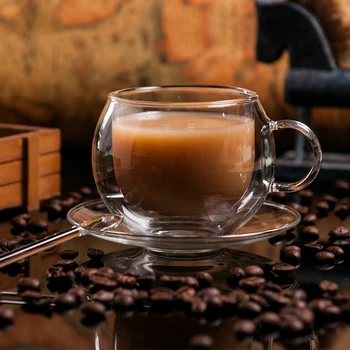Denmark Bodum Pavina Design European Coffee Copa Double Layer Clear Cups Saucers tea milk cup 220ml Drinkware Xicaras
Denmark Bodum Pavina Design European Coffee Copa Double Layer Clear Cups Saucers tea milk cup 220ml Drinkware Xicaras
