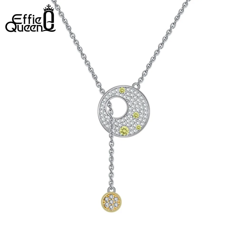 Effie Queen Women Pendant Necklace With Shining AAA Zircon Adjustable Length 44cm Silver Color Chain Necklace Jewelry Gift DN172
Effie Queen Women Pendant Necklace With Shining AAA Zircon Adjustable Length 44cm Silver Color Chain Necklace Jewelry Gift DN172