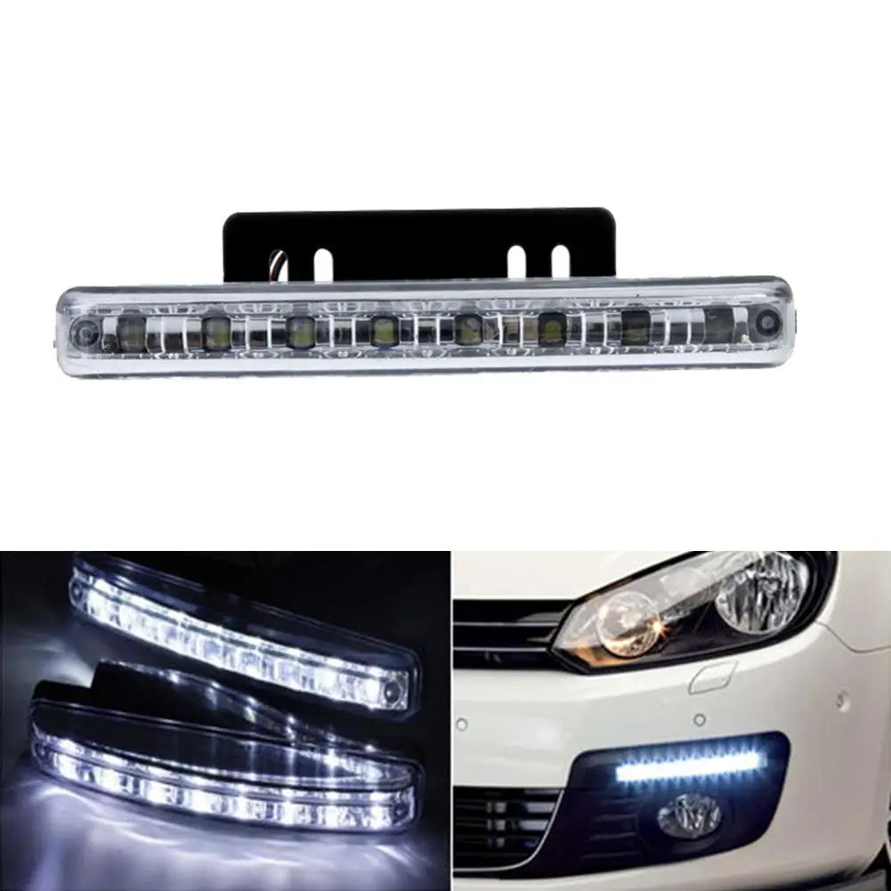 New Car styling 1Pcs Universal Car Daytime Running Lights 8 LED DRL Daylight Kit Super White 12V 12W DC Head Lamp
New Car styling 1Pcs Universal Car Daytime Running Lights 8 LED DRL Daylight Kit Super White 12V 12W DC Head Lamp