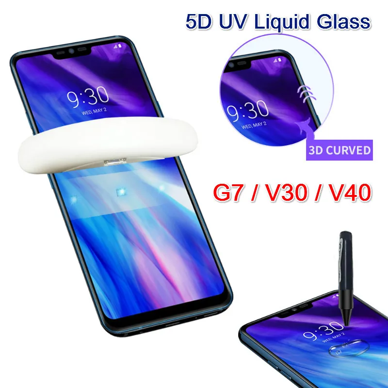 5D UV Liquid Tempered Glass For LG V30 V40 G7 UV Light Liquid Sceen Protector Full Glue Film For LG G7 V30 V40 Protective Film
5D UV Liquid Tempered Glass For LG V30 V40 G7 UV Light Liquid Sceen Protector Full Glue Film For LG G7 V30 V40 Protective Film