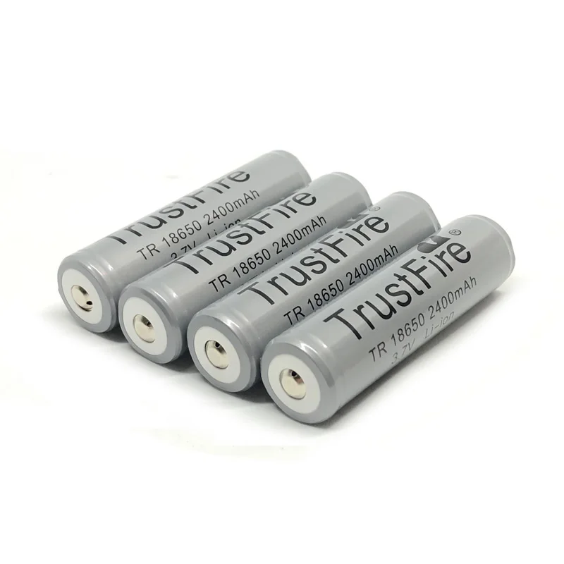 

TrustFire Protected TR 18650 3.7V 2400mAh Lithium-ion Battery Rechargeable Batteries with PCB For Camera Torch Flashlights