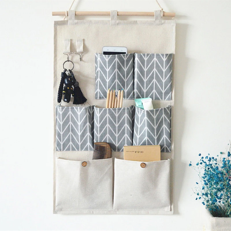 Junejour 7 Pockets Wall Hanging Storage Bags Cotton Linen Door Organizer Waterproof Pouch Bedroom Home Office Container
Junejour 7 Pockets Wall Hanging Storage Bags Cotton Linen Door Organizer Waterproof Pouch Bedroom Home Office Container