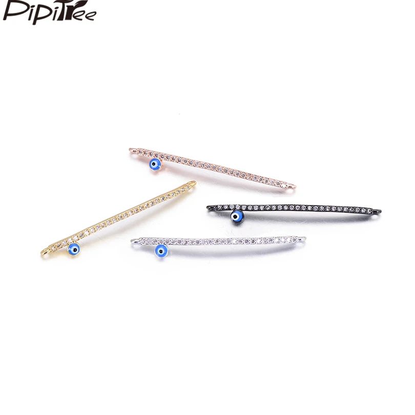 Pipitree Micro-mosaic CZ Zircon Long Stick Charms with Enamel Evil Eye DIY Bracelet Charms Connectors for Jewelry Making
Pipitree Micro-mosaic CZ Zircon Long Stick Charms with Enamel Evil Eye DIY Bracelet Charms Connectors for Jewelry Making