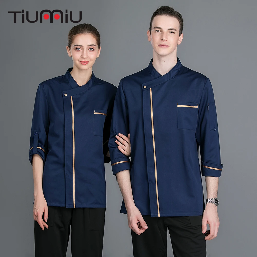 Gold Line Patchwork Long Sleeve Chef Shirt Restaurant Kitchen Cooking Clothing Work Uniform Waiter Coat Barber Shop Chef Uniform
Gold Line Patchwork Long Sleeve Chef Shirt Restaurant Kitchen Cooking Clothing Work Uniform Waiter Coat Barber Shop Chef Uniform