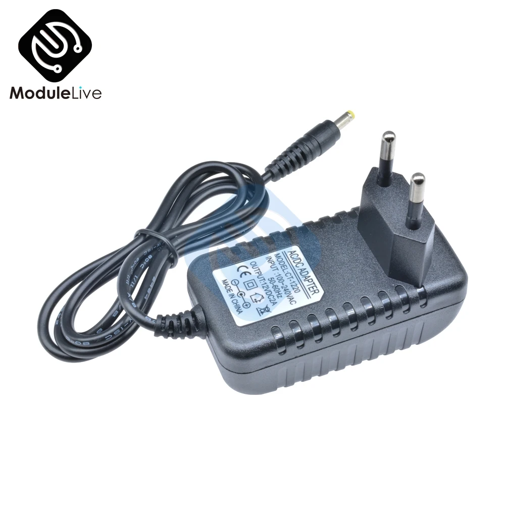 EU Plug Adapter AC 100-240V to DC 12V 2A Power Supply Converter LED Light D converter socket for Led strip lamp
EU Plug Adapter AC 100-240V to DC 12V 2A Power Supply Converter LED Light D converter socket for Led strip lamp