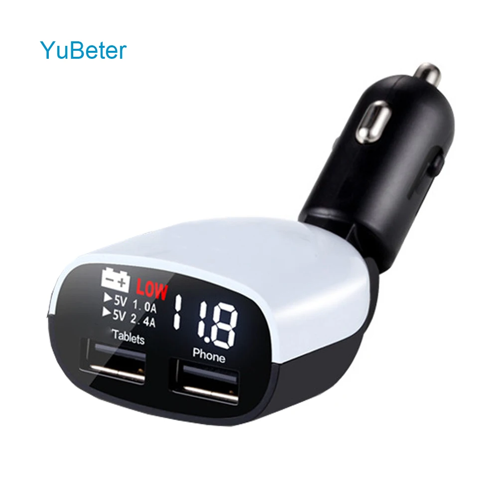 YuBeter Dual USB Car Charger 3.4A LED Screen Display 12V-24V Input Card Voltage Monitor For iPhone X 8 XS MAX 7 Xiaomi Samsung
YuBeter Dual USB Car Charger 3.4A LED Screen Display 12V-24V Input Card Voltage Monitor For iPhone X 8 XS MAX 7 Xiaomi Samsung