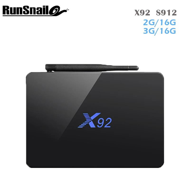 

X92 Amlogic S912 Android TV Box Octa core ARM Cortex-A53 2G/16G Android 6.0 TV Box WiFi BT4.0 2.4G/5.8G H.265 4K Play