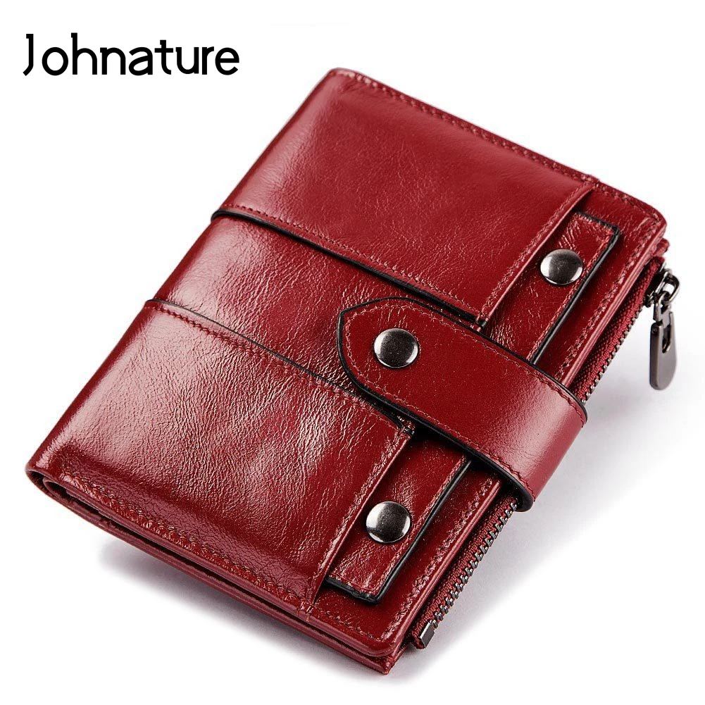 Johnature 2019 New Fashion Genuine Leather Rfid Short Women Wallets Solid Zipper&Hasp Cowskin Wallet Card Holder Casual Purse
Johnature 2019 New Fashion Genuine Leather Rfid Short Women Wallets Solid Zipper&Hasp Cowskin Wallet Card Holder Casual Purse