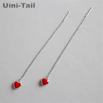 Hot 925 sterling silver red heart ear line Korean tassel earrings long temperament personality simple wild heart-shaped earrings
Hot 925 sterling silver red heart ear line Korean tassel earrings long temperament personality simple wild heart-shaped earrings