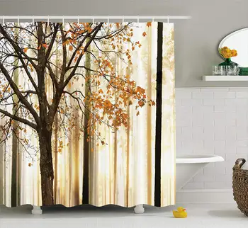 Shower Curtain Fall Trees Print Mom Gift Ideas Polyester Fabric Hooks Included, Orange Ivory Brown Beige
Shower Curtain Fall Trees Print Mom Gift Ideas Polyester Fabric Hooks Included, Orange Ivory Brown Beige