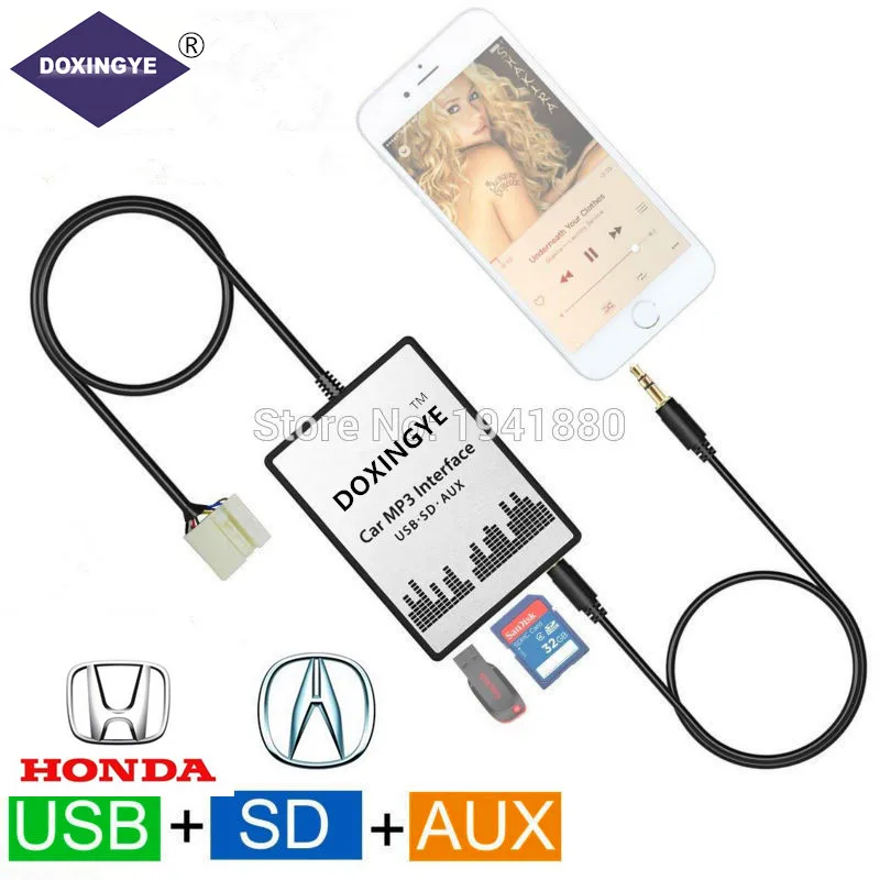DOXINGYE USB SD AUX Car MP3 Music Radio Digital CD Changer Adapte For Honda Accord Civic CRV Acura CSX MDX RDX 6+8PIN Interface
DOXINGYE USB SD AUX Car MP3 Music Radio Digital CD Changer Adapte For Honda Accord Civic CRV Acura CSX MDX RDX 6+8PIN Interface