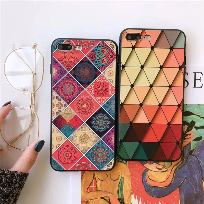 Fashion Mandala Flower Rhombic Phone Case for Apple iPhoneX 7plus/8/XSMax Protective Cover Shell For Iphone 6 6s Iphone Cover
Fashion Mandala Flower Rhombic Phone Case for Apple iPhoneX 7plus/8/XSMax Protective Cover Shell For Iphone 6 6s Iphone Cover