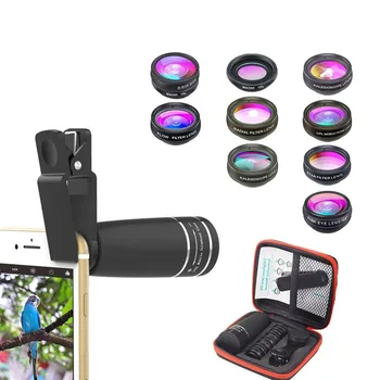 Universal 10 in 1 Mobile phone Lens Telephoto Fisheye lens Wide Angle Macro Lens+CPL/Flow/Radial/Star Filter for all smartphones
Universal 10 in 1 Mobile phone Lens Telephoto Fisheye lens Wide Angle Macro Lens+CPL/Flow/Radial/Star Filter for all smartphones