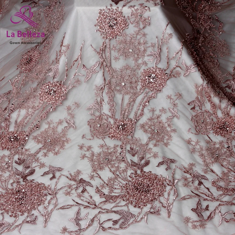 1yard New arrivels pink/black/blue heavy handmade beads on netting embroidery wedding dress lace fabric 130cm width
1yard New arrivels pink/black/blue heavy handmade beads on netting embroidery wedding dress lace fabric 130cm width